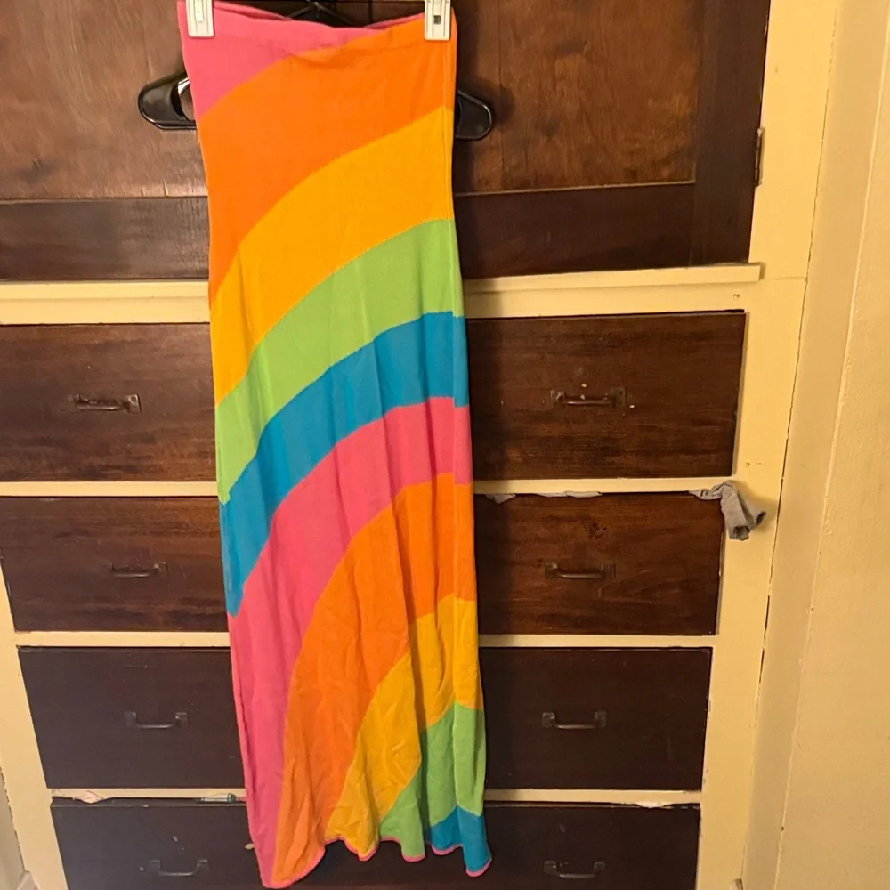 Show Me Your MuMu Vibrant Rainbow Maxi Dress - Picture 5 of 5